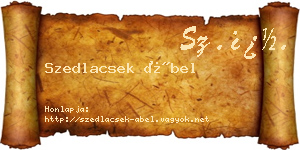 Szedlacsek Ábel névjegykártya
